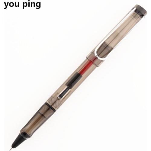 High quality 555 Transparent Black Business office 4 types nib Fountain Pen student School Stationery Supplies ink pen