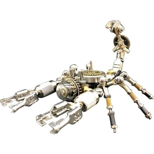 DIY Assembled Metal Scorpion Model Ornaments Home Office Decor Art Creative Gift