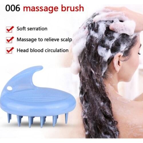 Silicone Shampoo Massage Brush Hair Scalp Massager Brush Soft Portable Bath Massage Comb Head Body Scalp Massager Care Tool
