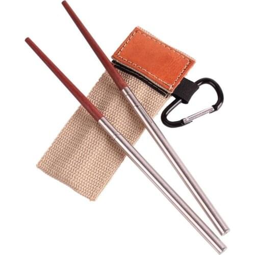 Outdoor Camping Picnic Folding Chopsticks Retractable Chopsticks (1 Pair) Field tableware Hiking BBQ Travel Supplies