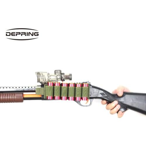 Tactical Hook Loop 6 Rounds Shotgun Shell Holder Shotshell Insert Card Strip with Adhesive Back for 12 Gauge