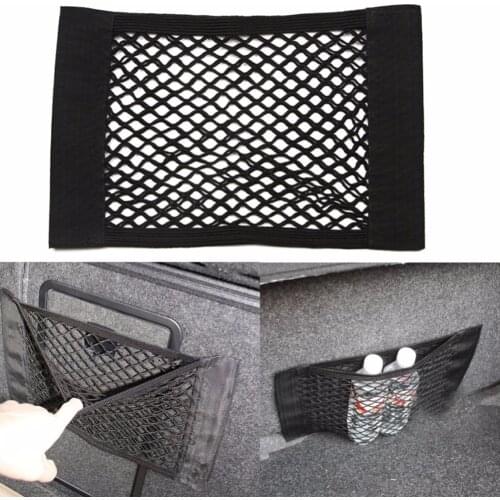 Car-Styling Fabric Car Back Rear Trunk Seat Elastic String Net Mesh Storage Bag Pocket Cage