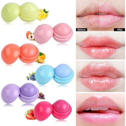 New 6 color Moisturizer Ball Lip balm Lipgloss Enhancer Natural Plant Organic Sphere Pomade Ball Lipbalm Embellish Lip color lip