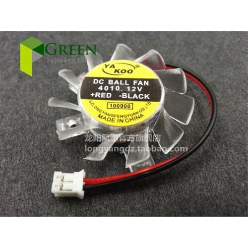 High quality ultra quiet 4010 Graphics card fan blade 35MM Diameter 25/26/27mm Hole Pitch 12V 0.1A fan blade 2pin