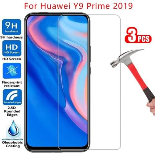 Protective tempered glass for huawei y9 prime 2019 screen protector on y 9 9y y9prime film huawey huwei hawei huawi huawe huawai