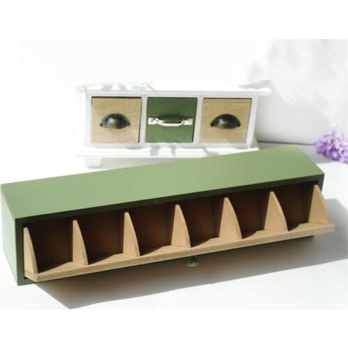 ZAKAKA Green Folder Wooden Decor Garden Storage Boxes Storage Drawer Partition Storage Organizer DIY Home Storage Box