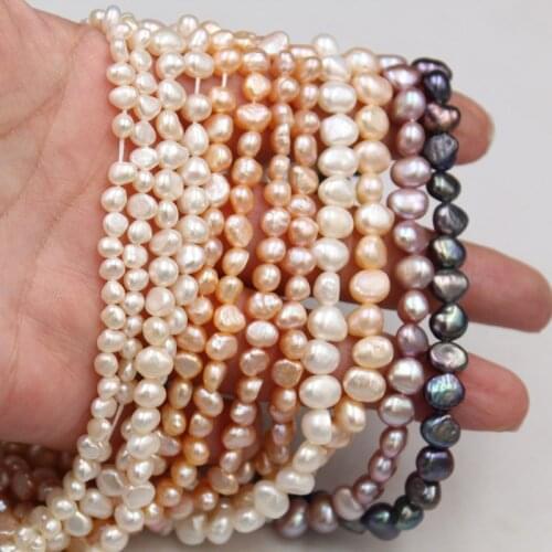 Baroque Shaped Pearl 4-9mm Natural Fresh Water Double-Sided Color Shell Pearl Scattered Beads DIY Accessories
