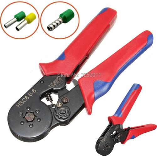 1PCS HSC 6-6A 23-10 AWG Suyep Mini-Type Self-Adjustable Crimping Plier fits all ferrules within the application range