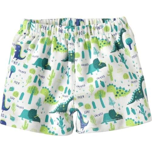 2018 Newly Summer Baby Boy Shorts Cartoon Cotton Print Dinosaur Bear Shorts