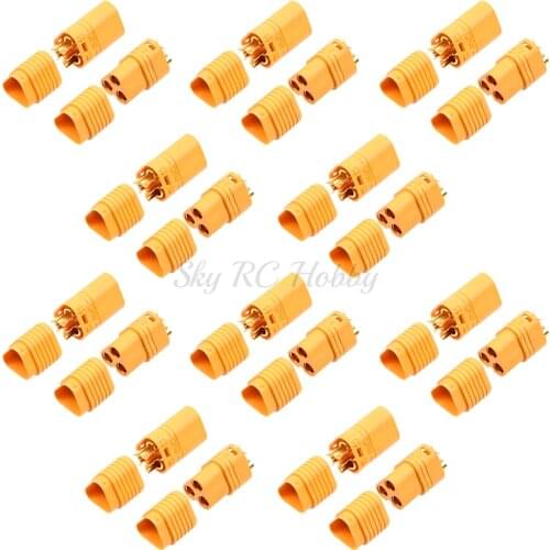 5pairs / 10pairs MT60 3.5mm 3 Pole Bullet Connector Plug Male & Female For RC ESC to Motor RC FPV Lipo Battery RC Quadcopter