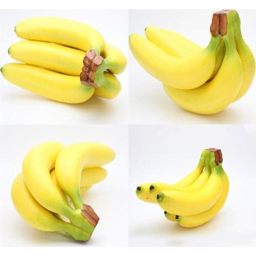 5pcs Artificial Fruits Banana Prop Simulation Artificial Banana Prop Photography Prop Fruit For Store Shop Realistic Display A35