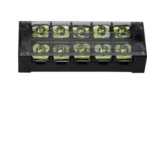 50PCS TB-1505 TB15A5P Suyep 5 Positions Dual Rows 600V 15 A Wire Barrier Block Terminal Strip copper
