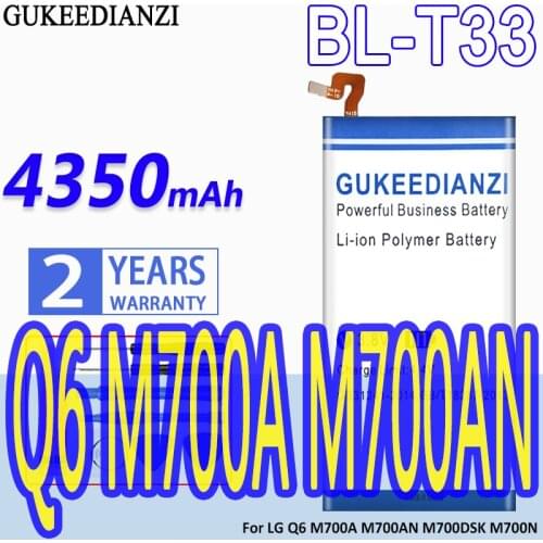 High Capacity GUKEEDIANZI Battery BL-T33 4350mAh For LG Q6 M700A M700AN M700DSK M700N