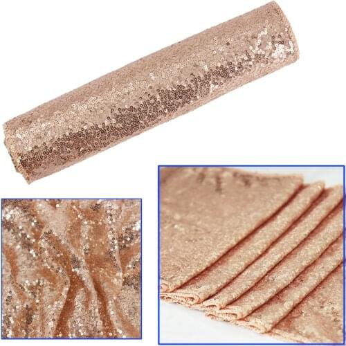 Sequin Table Runners Shiny Embroider Tablecloth Gold/Silver Table Runner For Wedding Christmas Birthday Baby Shower Party Decors