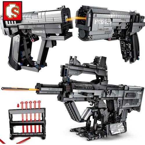 Sembo blocks Technique signal guns moc kits sets Military weapons model building boy toys army bricks The Wandering Earth rifle
