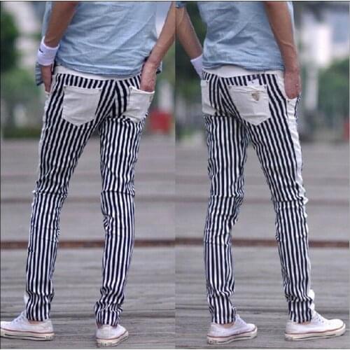 Hot 2021 New Black And White Zebra Stripe Trousers Elastic Slim Matt Kill Non-mainstream Casual Pants Singer Nightclub Costumes