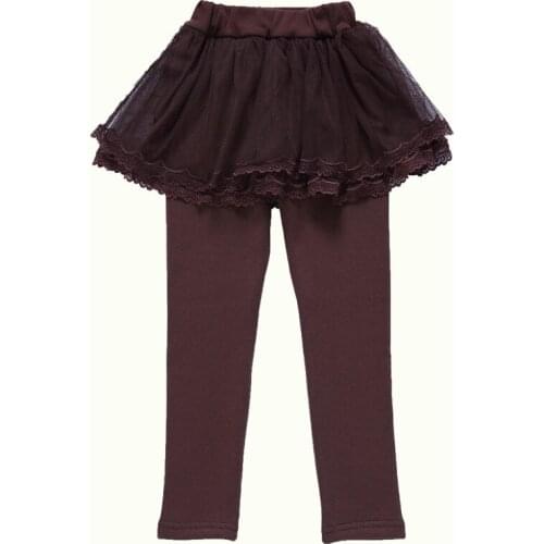 Winter Kid Pants Children Clothing Girls Skirt-pants Legging Thickening Trousers Elastic Waist Comfortable Plus Velvet Autumn