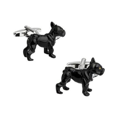 C-MAN Luxury shirt Black Dog cufflink for mens Brand Animal cuff buttons cuff links High Quality abotoaduras Jewelry