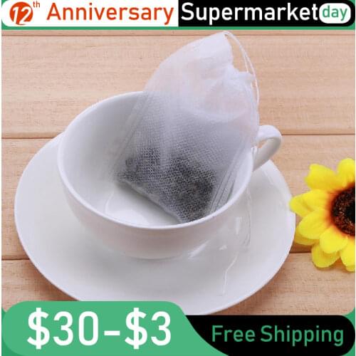 Tea Bags 100Pcs 7 x 9 CM Empty Tea Bag With String Heal Seal Filter infuser Strain for Loose Coffee tea Disposable paper bags