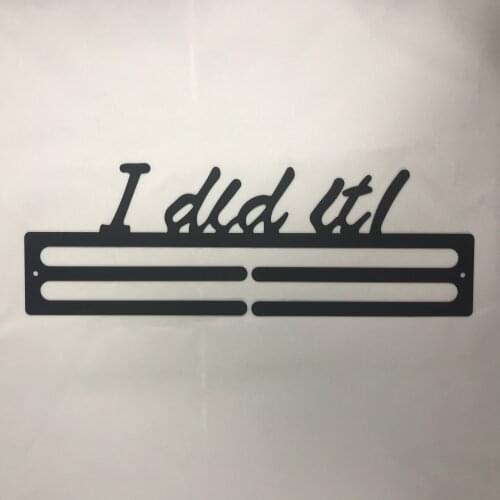 Black Inspirational Black Medal hanger Stainless Steel medal holder Sport Medal display rack Logo Design works customized unique