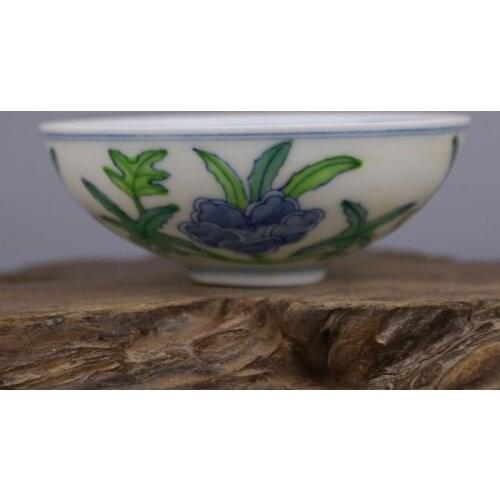 Antique MingDynasty porcelain bowl,color Gardenia small bowl,hand painted crafts /collection & adornment,Free shipping