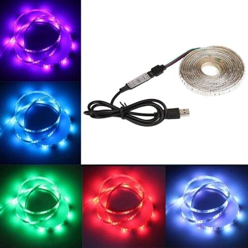Light string Lamp multicolor 0.5/1/2/3/4/5m 5V USB Waterproof RGB Color LED Strip Light Lamp TV Backlight