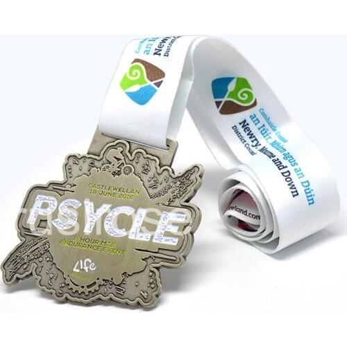 Spanish Marathon Games medals custom, European antique bronze medals custom