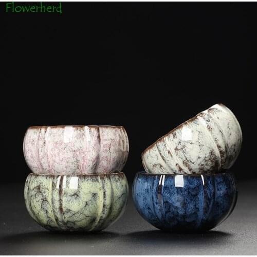 Ceramic Tea Cup Teaware Kiln Change Round Tea Set Cup Tai Chi Dragon Petal Cup Home Tea Set Making Tea Cup Creative