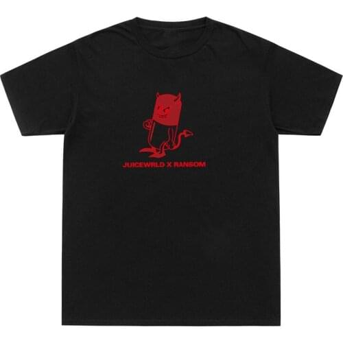 Fashion Juicewrld X Ransom T Shirt Men Women Cotton O-Neck T-Shirt Rapper Hip Hop Tee Shirts Juicewrld Brand Swag Tee Tops