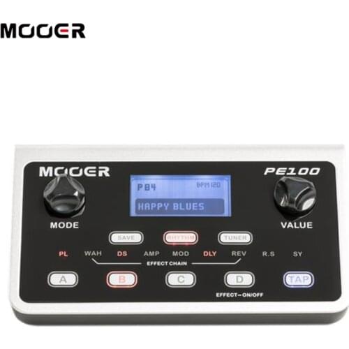MOOER PE100 Guitar Effect Pedal Multi-Effects Guitar Pedal Looper Support for Guitar Parts Accessories Bass Drum Pedal Delay