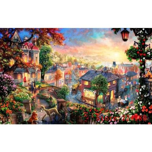 New Needlework,Romantic Garden High Quality 14CT Counted For Embroidery,DIY Cross stitch kits,Art Cross-Stitching Home Decor