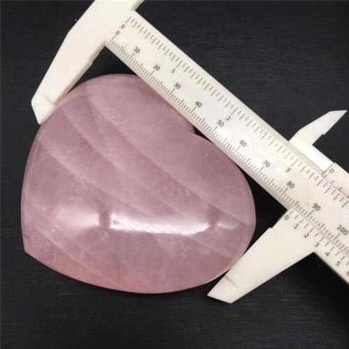 Natural crystal stone rose quartz love heart Shaped Stone healing crystal gemston 60-80mm