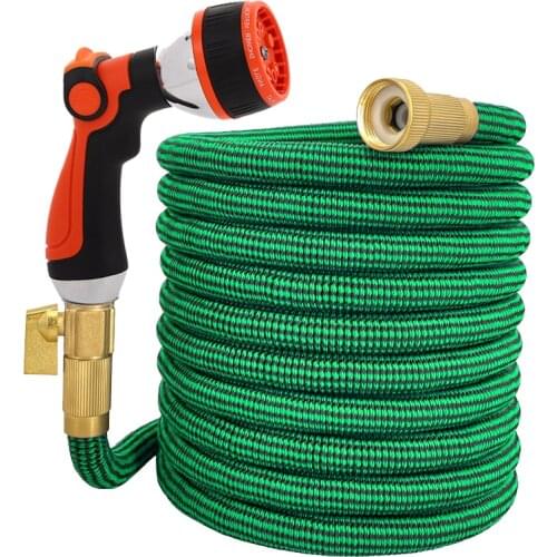 New Lightweight Garden Watering Hose Wear-Resistant Telescopic Flexible High-Pressure Cleaning Hose Water Gun Car Wash Sprayer