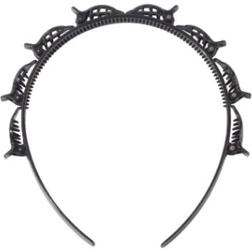 Female Hair Hoop, Solid Color Head Hoop Headwear Hair Accessories for Women, Black/Coffee