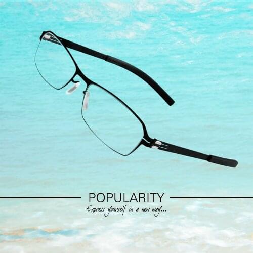 Screwless glasses prescription glasses frame mens myopia optics Germany Korean square full frame glasses frame