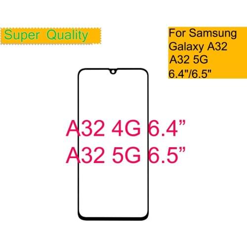 10Pcs/Lot For Samsung Galaxy A32 5G A326 Touch Screen Front Glass Panel LCD Outer Lens A32 4G A325 Front Glass With OCA Glue