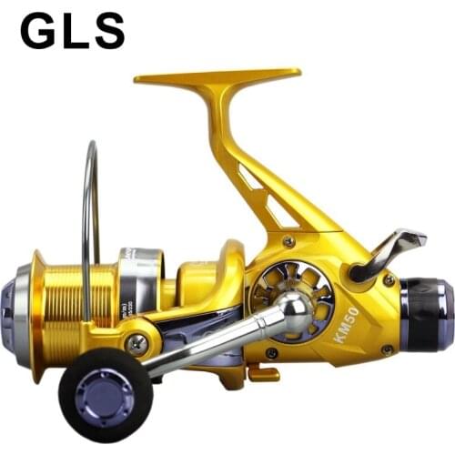 2020 GLS brand full metal CNC rocker KM50 60 double unloading metal head front brake spinning wheel fishing reel