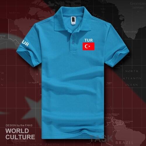 Turkey TUR polo shirts men short sleeve white brands printed for country 2017 cotton nation team flag new Turkish Turk country