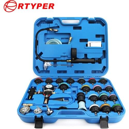 28Pcs Universal Radiator Pressure Tester Vacuum Type Cooling System Test Detector Set