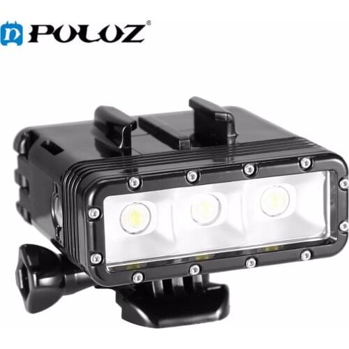 Waterproof Video Light Flashlight with Base Mount Screw for GoPro HERO5 HERO4 Session HERO 5 4 3+ SJ4000 & for Xiaomi Xiao YI