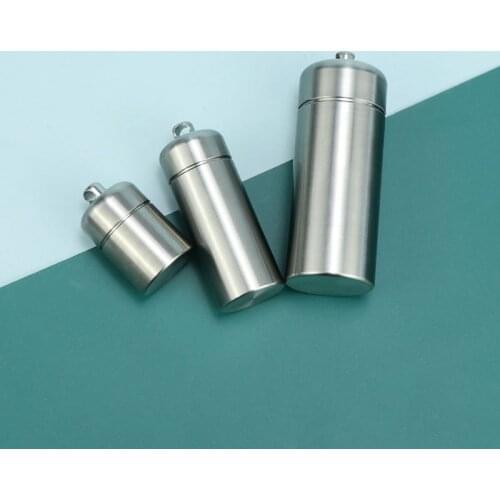 S/M/L Titanium Alloy Waterproof Container Seal Bottle Canister Portable Pill Box Storage Outdoor EDC Tool