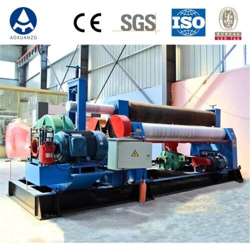 W11-25*2000mm Carbon/Stainless Steel Sheet Automatic 3-Roller Pipe Rolling Machine
