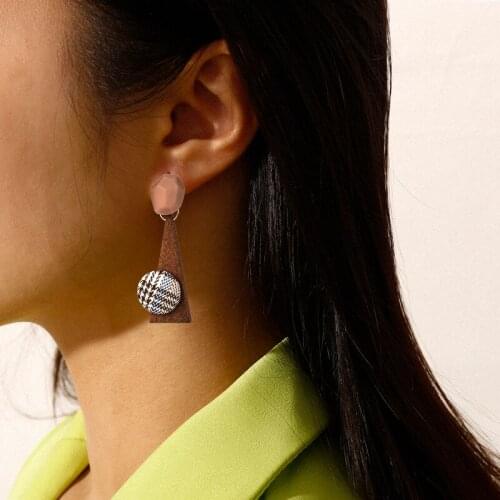 2021 Trend Autumn Winter New Brown Earrings Vintage Matte drop Earrings for women Metal Fashion Statement Dangle Earring Jewelry