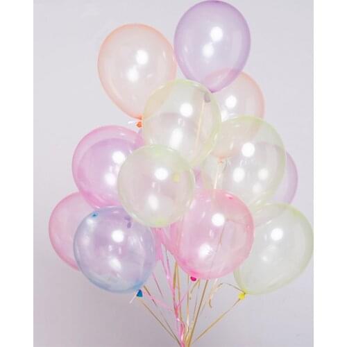 10 Pcs 10Inch Latex Bubble Balloons No Wrinkle Crystal Helium-Bobo Transparent Clear Birthday-Party-Wedding-Decor Accesoires