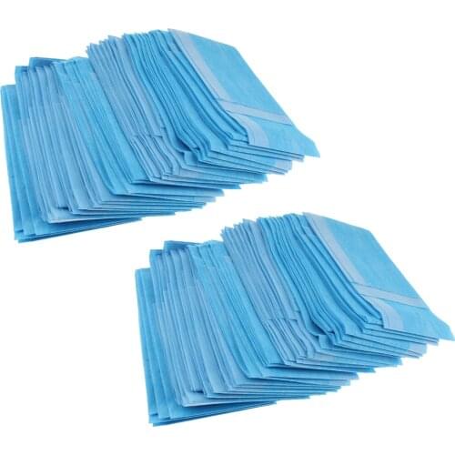 120pcs Disposable Bed Sheets for Massage Facial Beauty, Body Waxing, Spa, Massage, Non-Woven Bed Pads Mats - Blue,40*40cm
