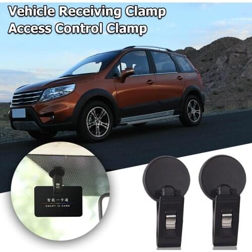 2pcs Car Interior Window Ticket Clip Mount Black Clip Plastic Pasteable Removable Holder For Sunshade Curtain Towel Accessories