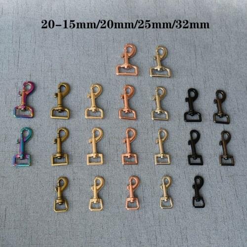 20 Pcs/Lot 15mm 20mm 25mm 32mm Metal Clasp Belt Buckle Leather Hardware Bra Hook Package Accessories SH4507