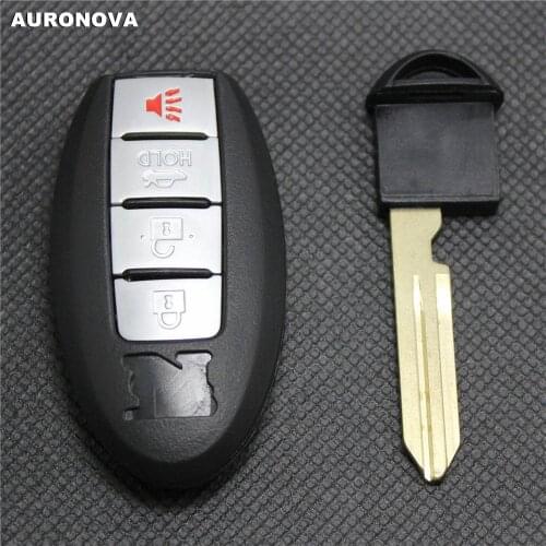 AURONOVA New Replace Key Shell for Nissan GTR Teana Sylphy Tiida Qashqai Morano 3+1 Buttons Remote Car Key Case