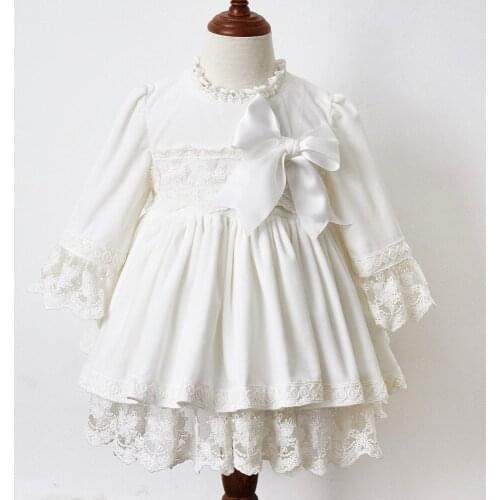 Velvet Autumn Winter Baby Girl Vintage Spanish ball gown Princess Dress Lolita Birthday Party Dress