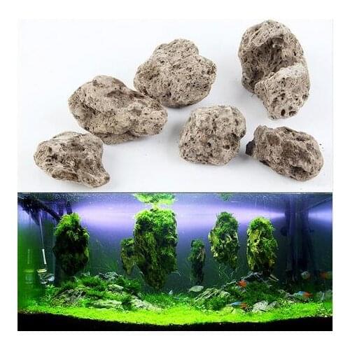 Brand Aquatic Floating Suspended Stone Decoration Fish Tank Aquarium Ornament Moss Flying Rock Science Fiction